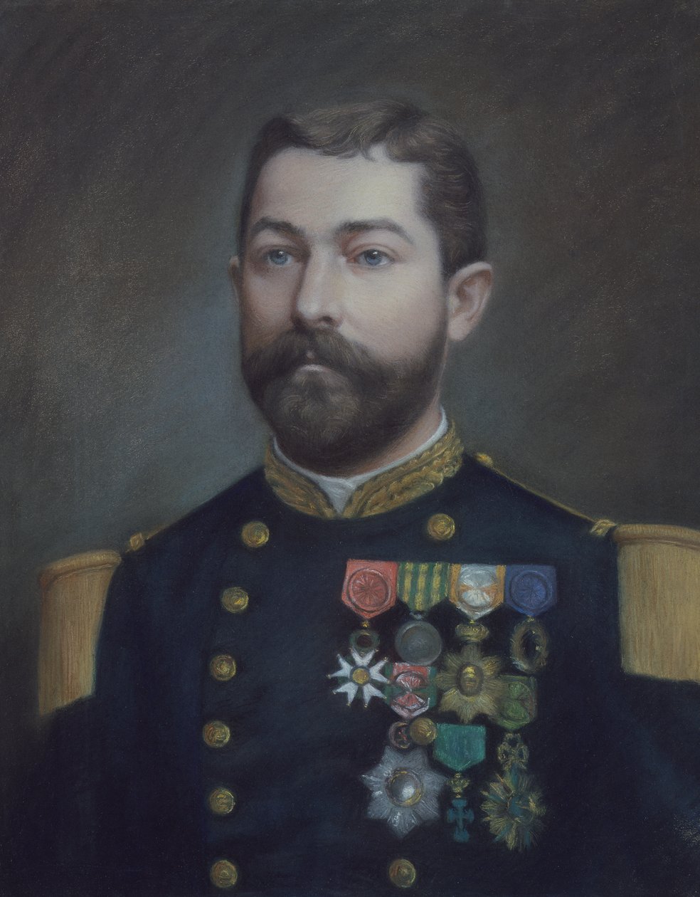 Muotokuva Emile Commander Dubocista (1852 - 1935), Tonkinin valloituksen sankarista (maalaus) tekijältä Emile Richard Haumont