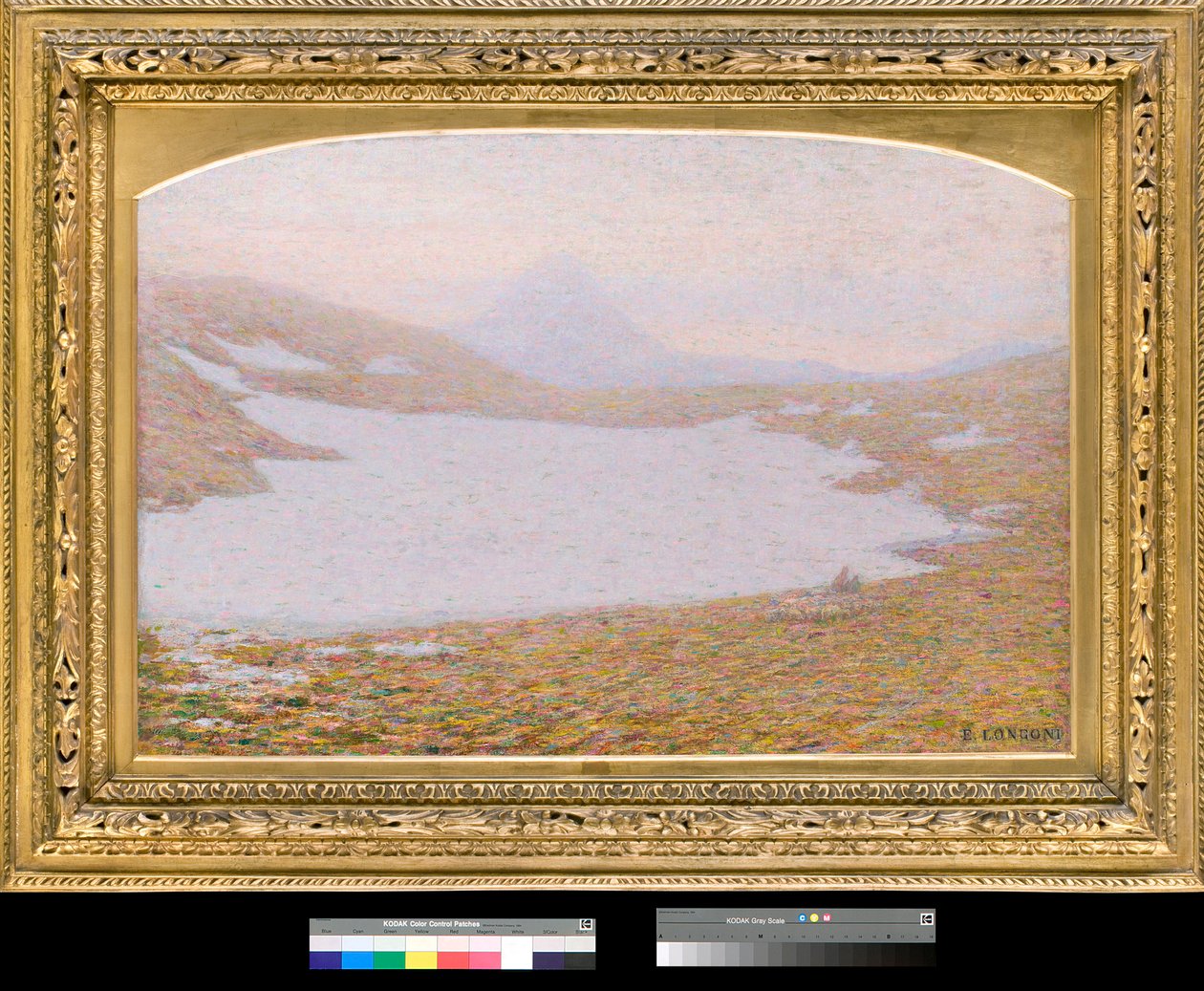 Kevät korkealla vuorella (Vuoret keväällä) Emilio Longonin (1859-1932) maalaus 1912 Yksityinen kokoelma tekijältä Emilio Longoni