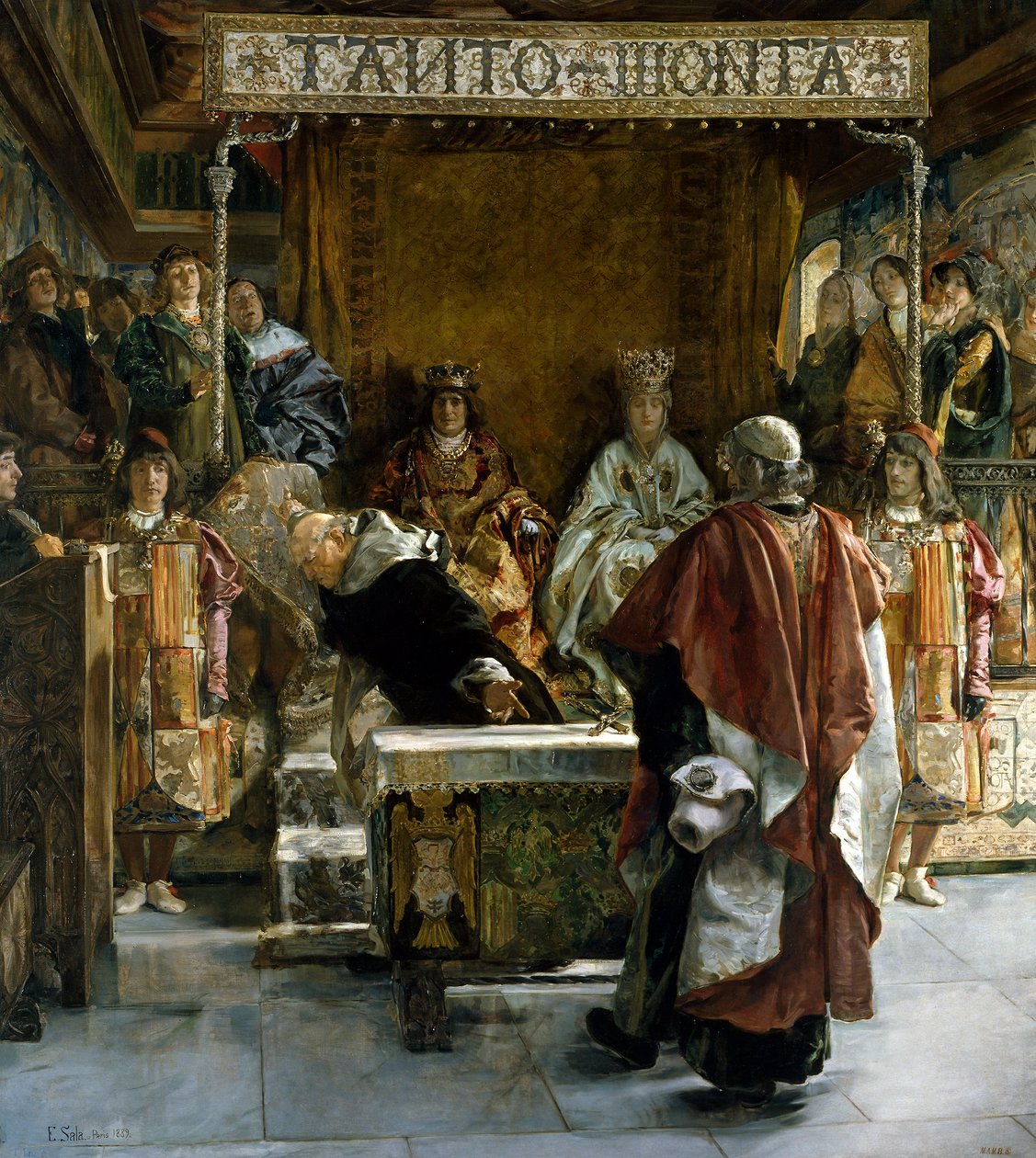 Juutalaisten karkottaminen Espanjasta (vuonna 1492), 1889 tekijältä Emilio Sala Francés