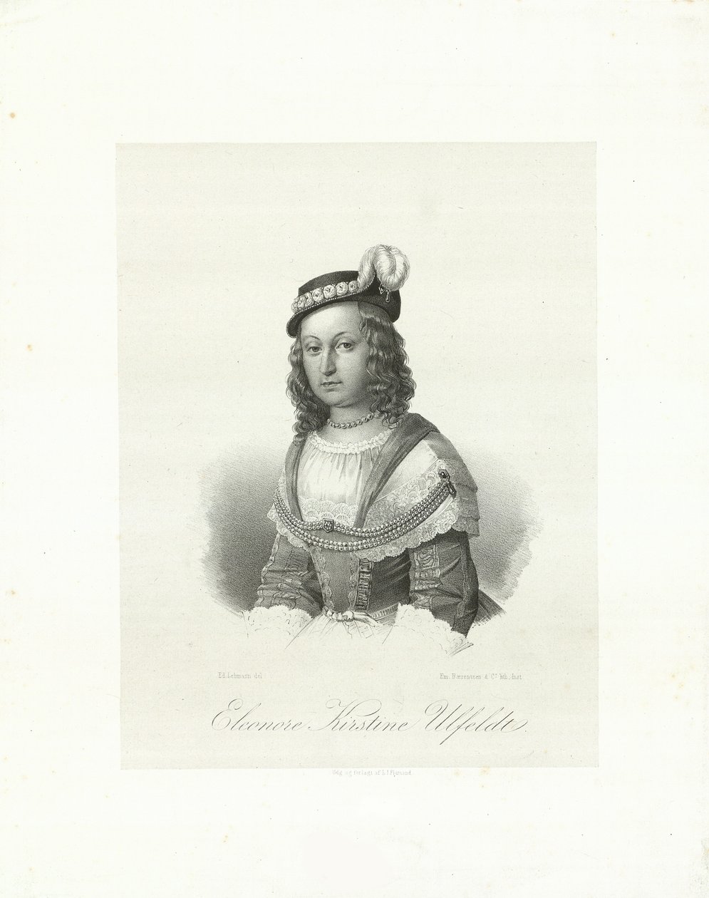 Leonora Christina, kreivitär Ulfeldt 1621-1698, 1847. tekijältä Emilius Ditlev Baerentzen