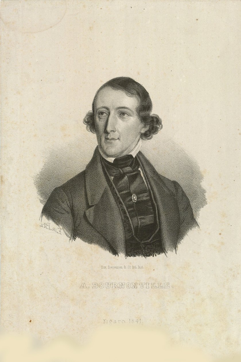 August Bournonvillen muotokuva 1805-1879, 1842. tekijältä Emilius Ditlev Baerentzen