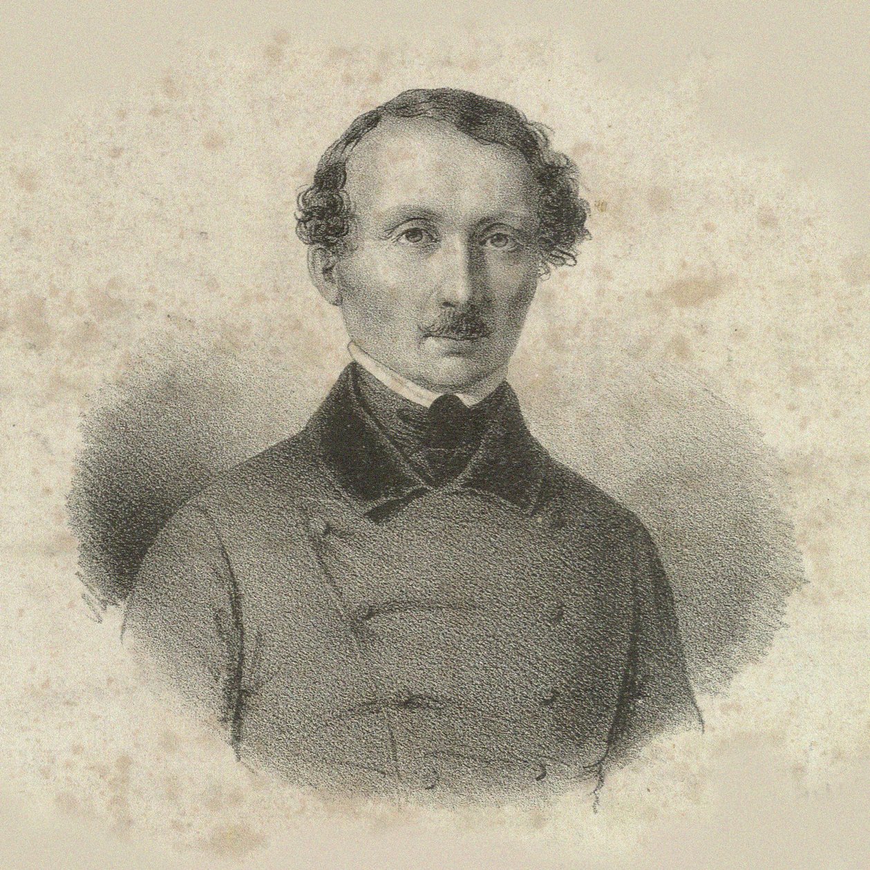 Muotokuva säveltäjä Hans Christian Lumbyesta 1810-1874, 1846. tekijältä Emilius Ditlev Baerentzen