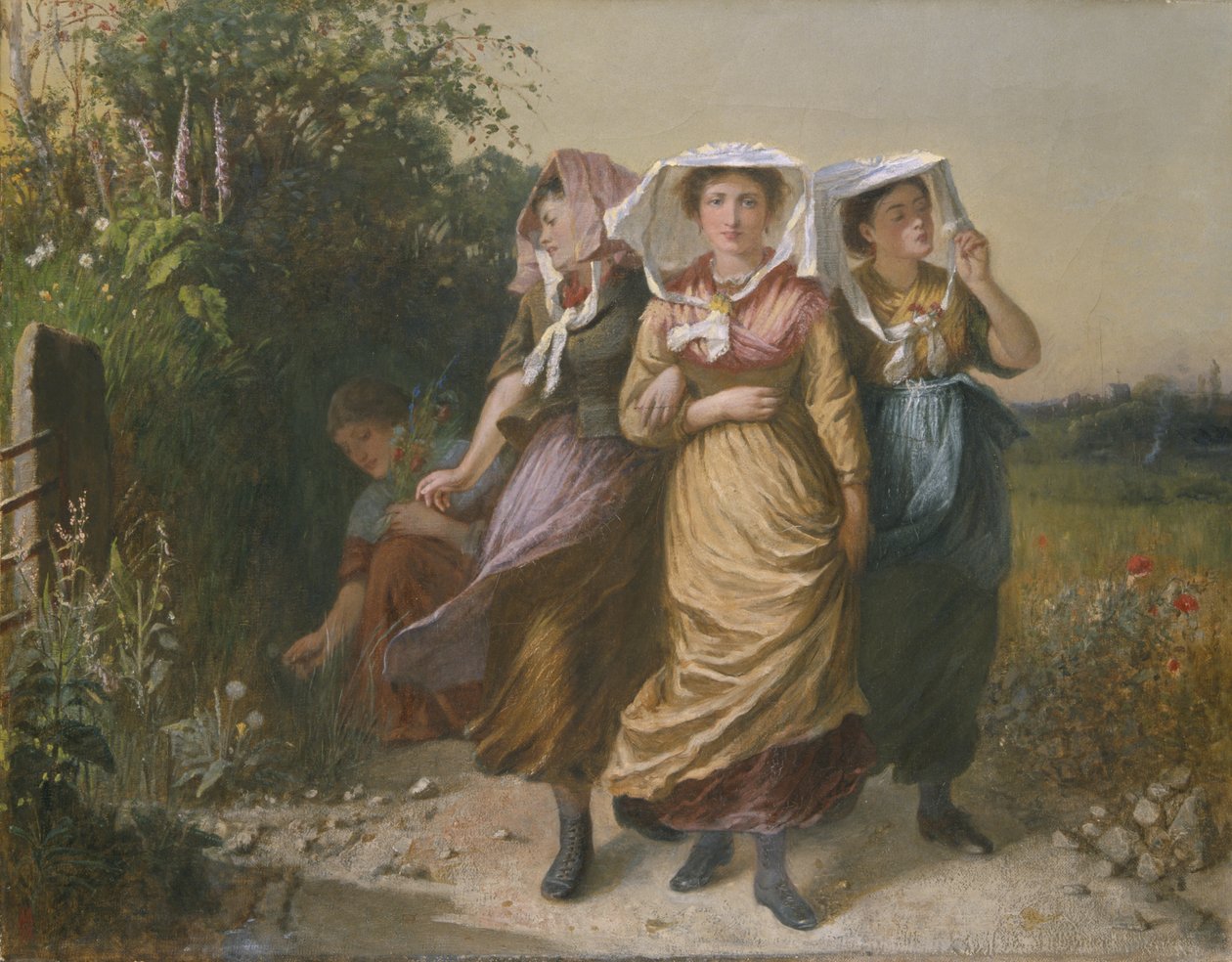 The Bal Maidens (öljy kankaalle) tekijältä Emily Mary Osborn