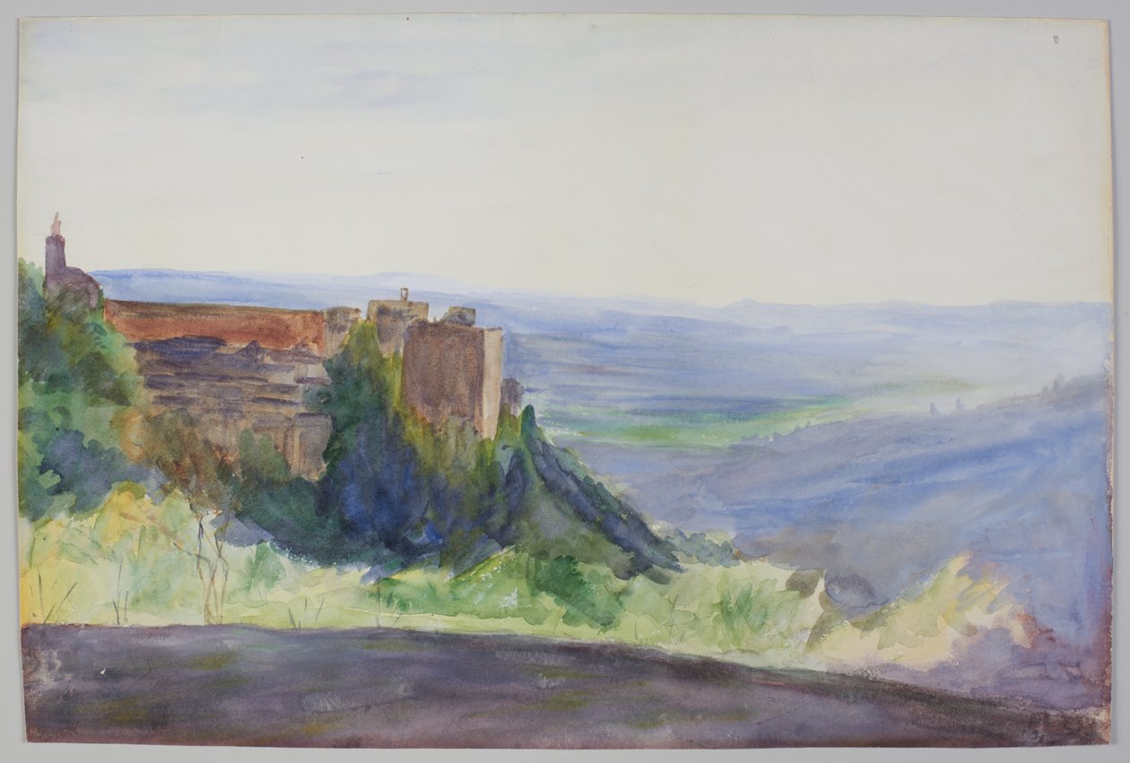 Alhambra, noin 1900. Lyijykynä ja akvarelli tekijältä Emily Sargent