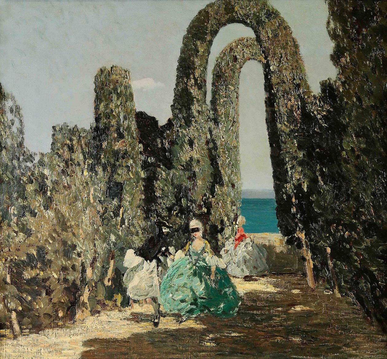 Naamioituneet naiset, c. 1909. tekijältä Emma Ciardi