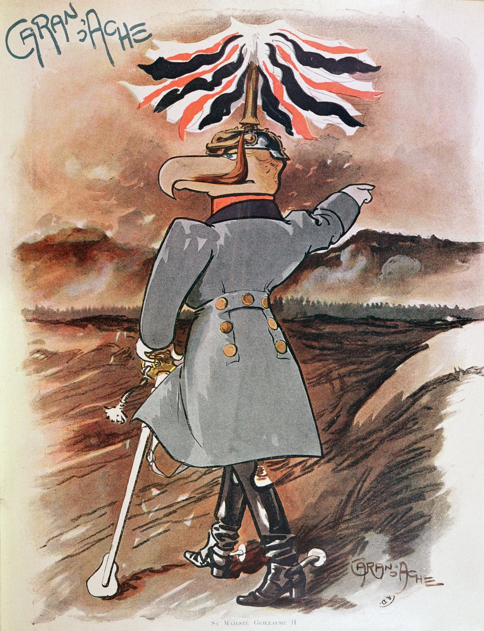 Keisari Wilhelm II (1859-1941) n. 1902 tekijältä Emmanuel Poire Caran D
