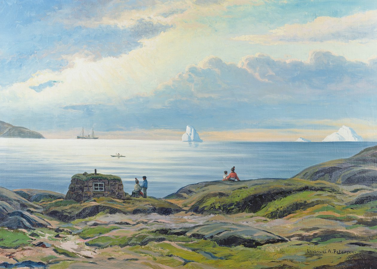 Rannikkonäköala, Grönlanti tekijältä Emmanuel A. Petersen