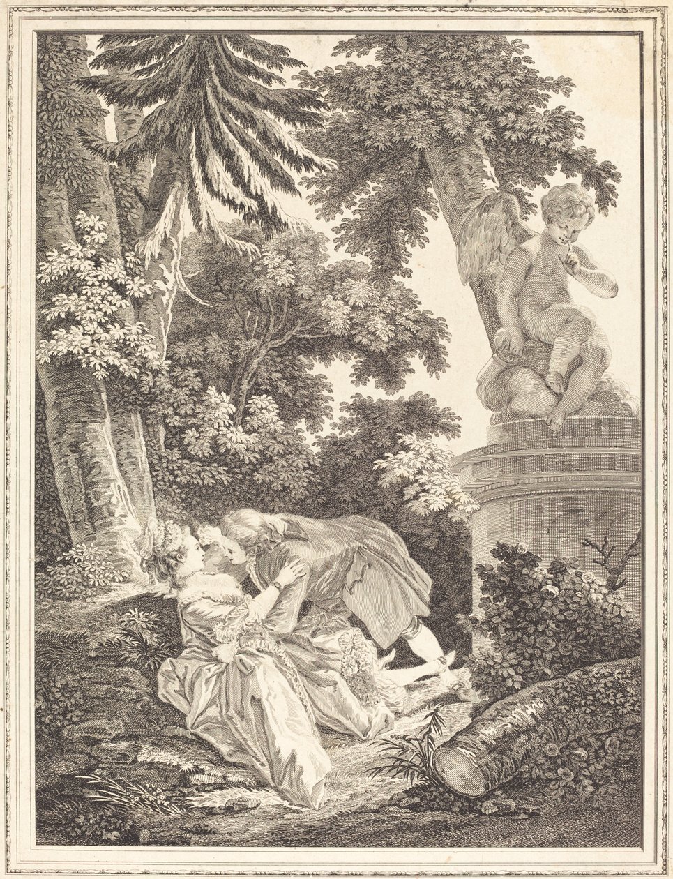 Ilta tekijältä Emmanuel Jean Nepomucène de Ghendt after Pierre Antoine Baudouin