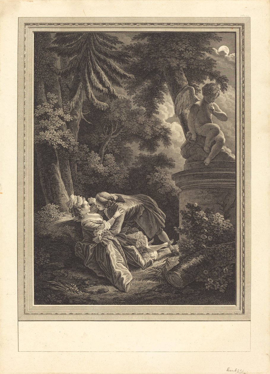 Ilta tekijältä Emmanuel Jean Nepomucène de Ghendt after Pierre Antoine Baudouin