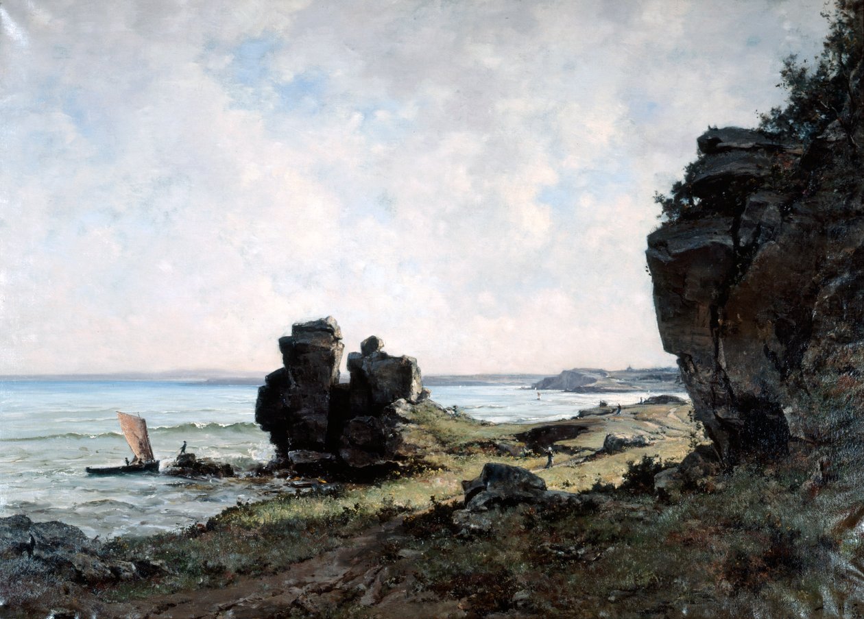 Kaunis aamu Bretagnen rannikolla, 1882 tekijältä Emmanuel Lansyer