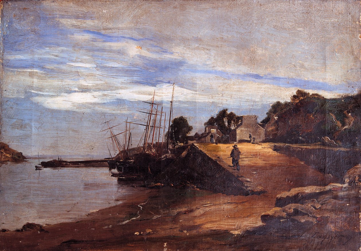 Douarnenez, Port Ru, veneitä tekijältä Emmanuel Lansyer