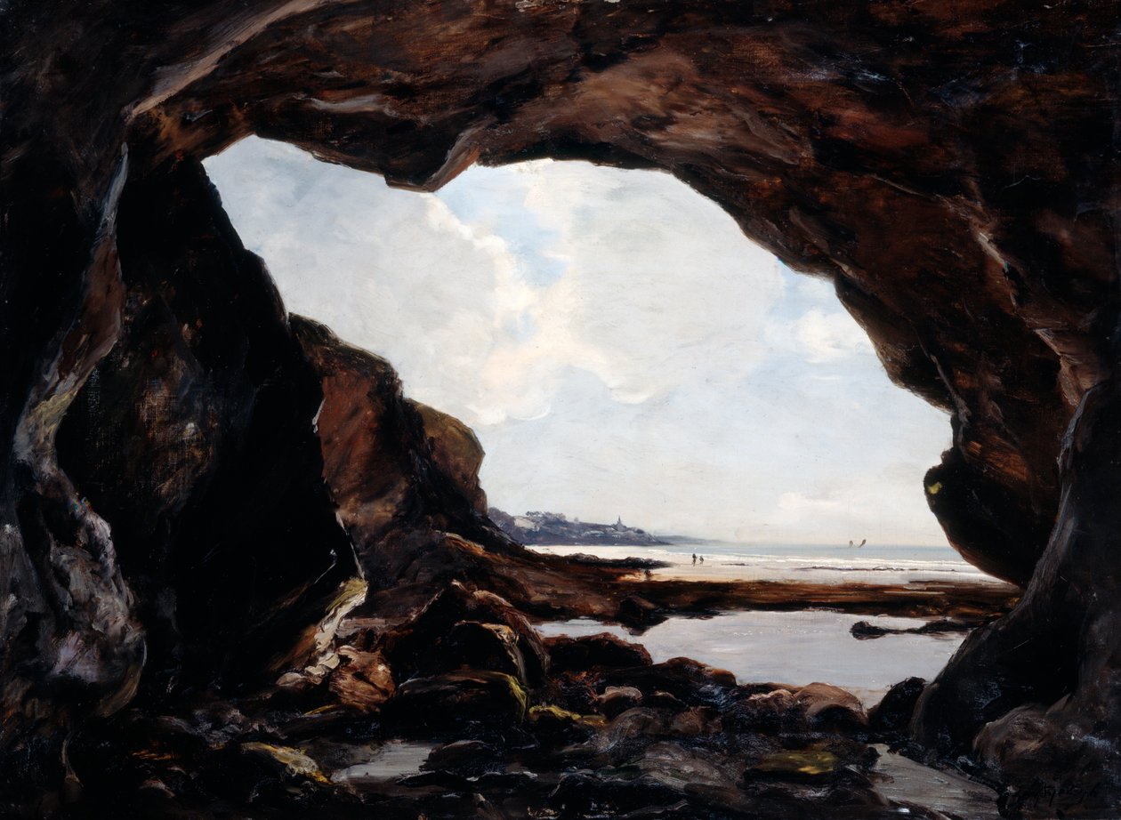 Risin luola, Douarnenez, 1876 tekijältä Emmanuel Lansyer