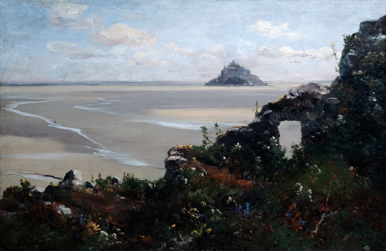 Mont Saint-Michel, 1881 tekijältä Emmanuel Lansyer