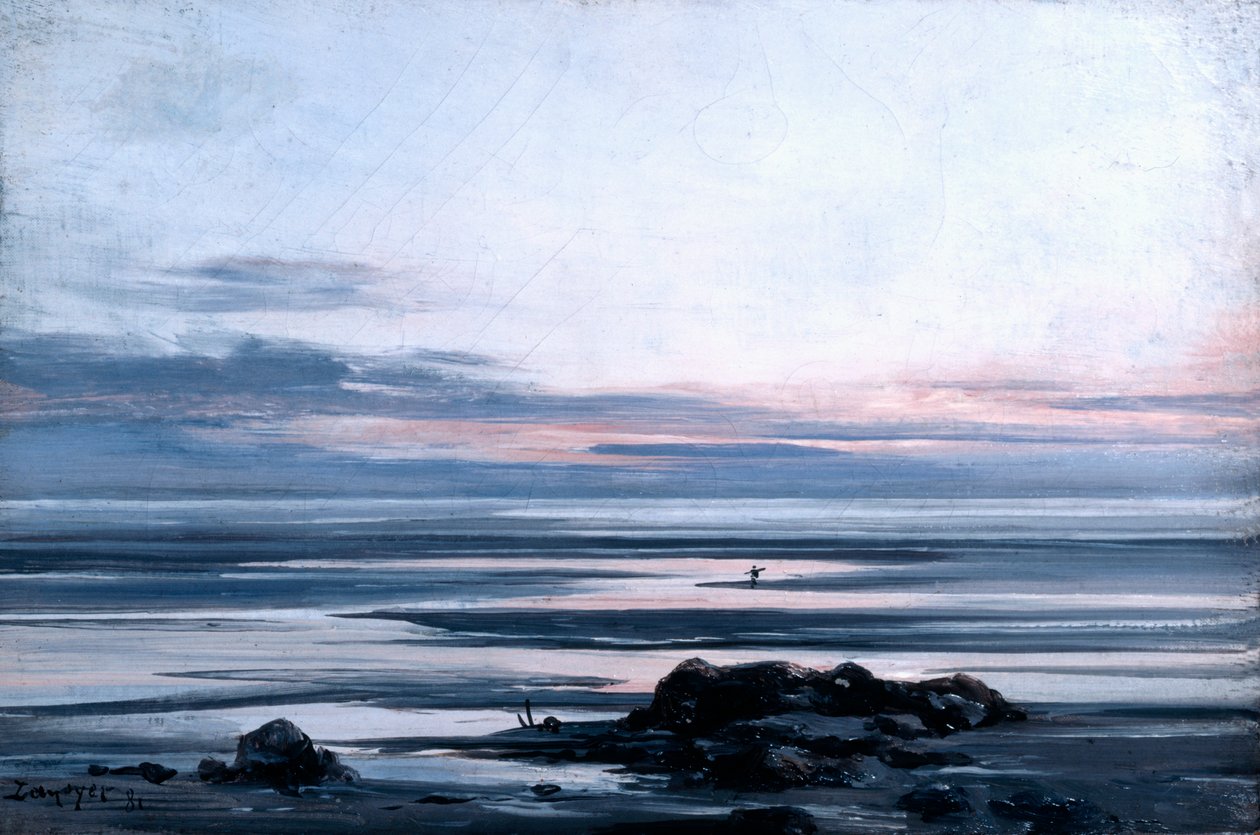 Mont St Michel, 1881 tekijältä Emmanuel Lansyer