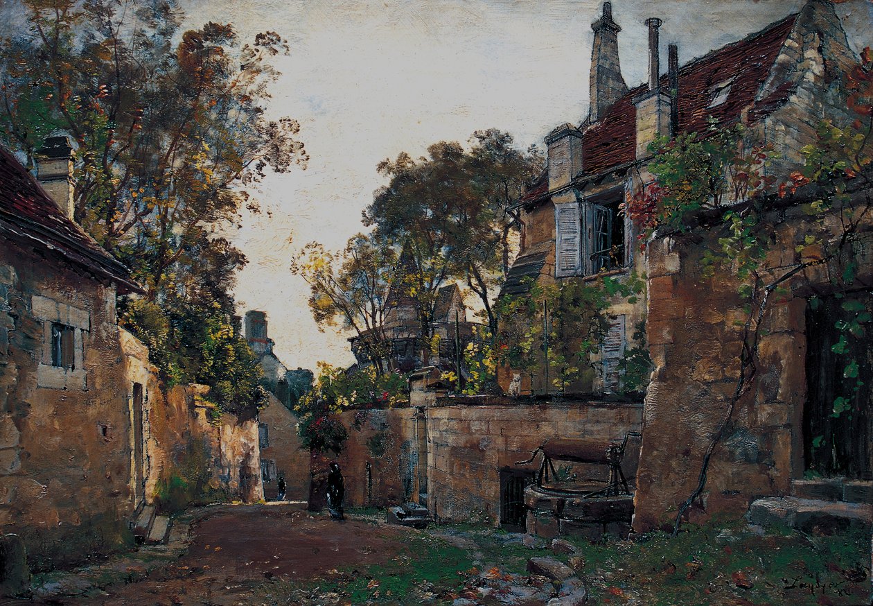 Setäni Pescherardin talo Lochesin linnassa. 1882 (öljy kankaalle) tekijältä Emmanuel Lansyer