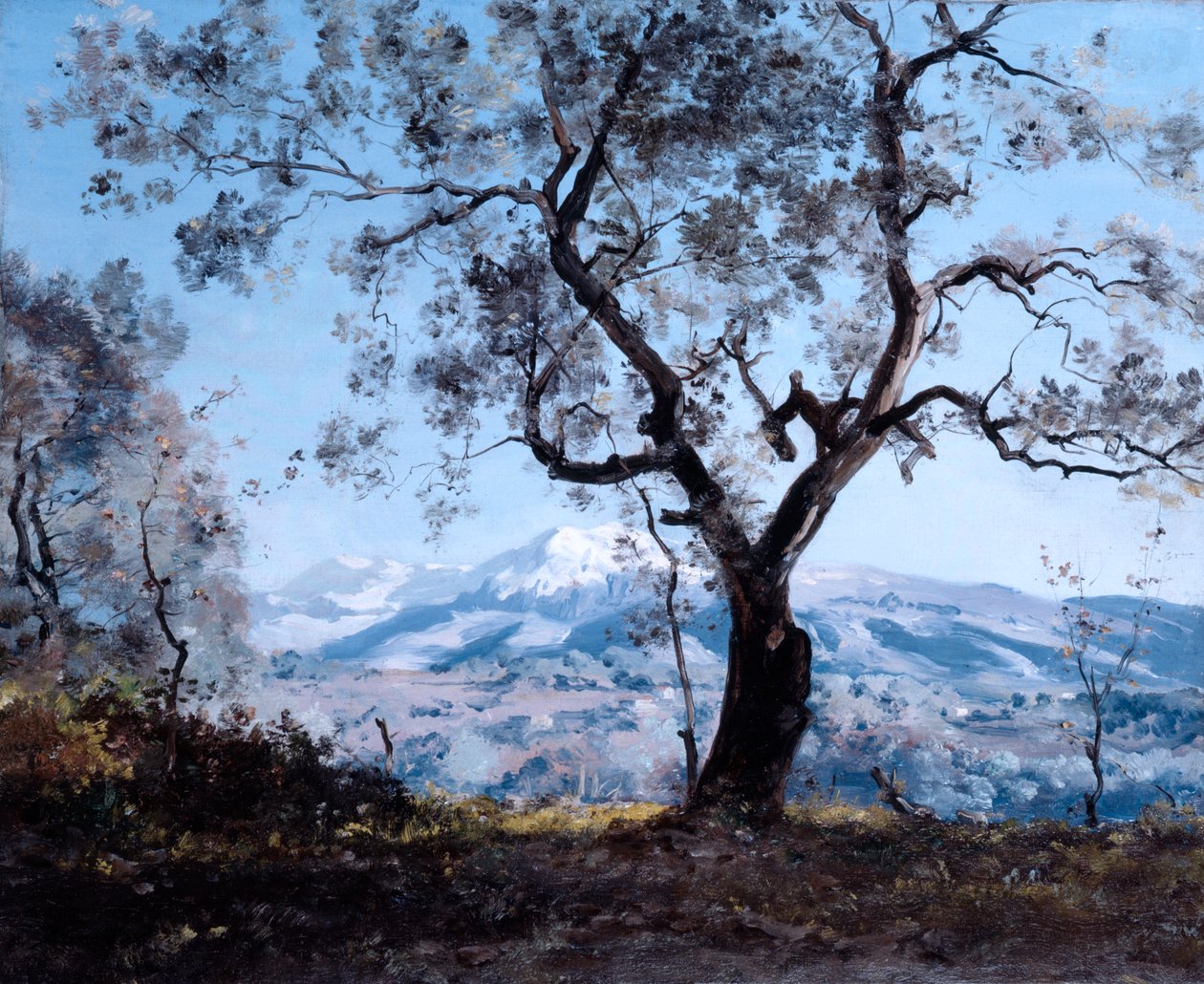 Mentonia ympäröivä alue, lähellä Roquebrunea, 1892 tekijältä Emmanuel Lansyer