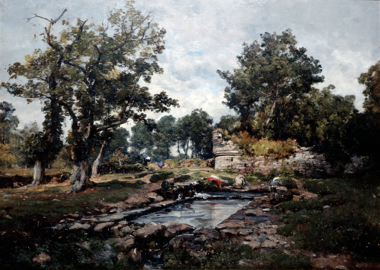 The Laundrette of the Coatner in the Morning, 1883 tekijältä Emmanuel Lansyer