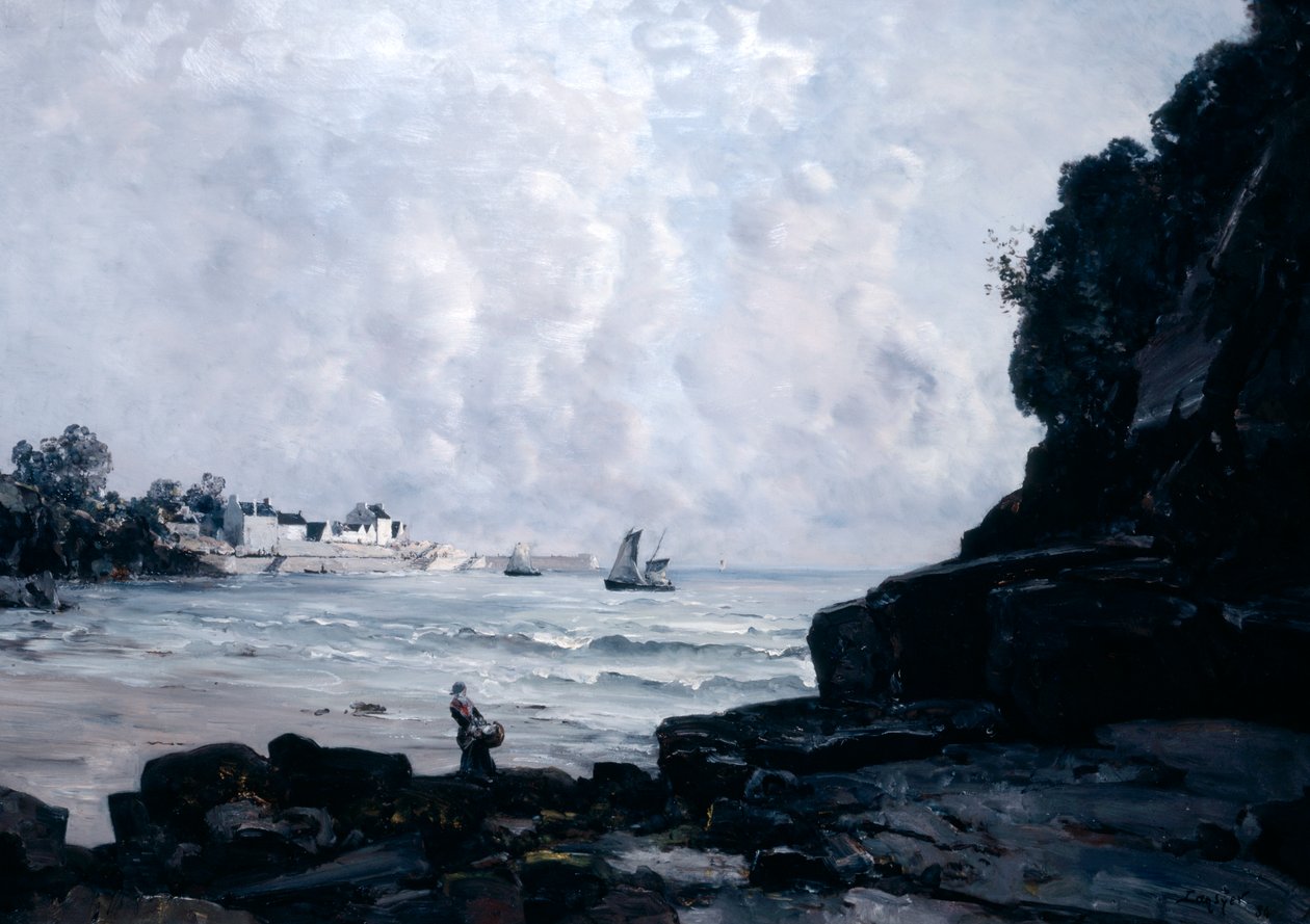Douarnenezin satama, 1884 tekijältä Emmanuel Lansyer