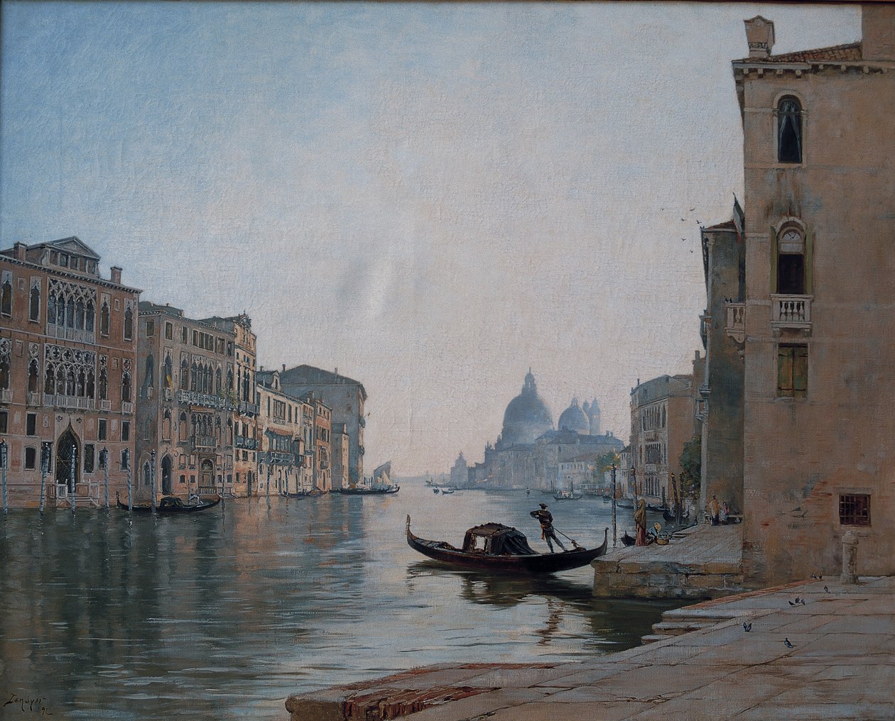 Venetsia, Canal Grande, syyskuu 1892 (öljy kankaalle) tekijältä Emmanuel Lansyer