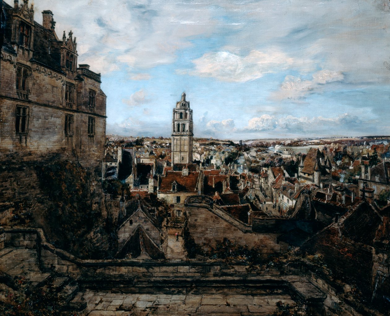 Näkymä Castle Lochesin terassilta, 1884 tekijältä Emmanuel Lansyer