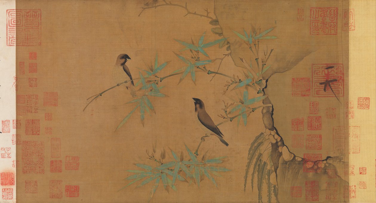 Peippoja ja bambua, 1100-luvun alku. tekijältä Emperor Huizong