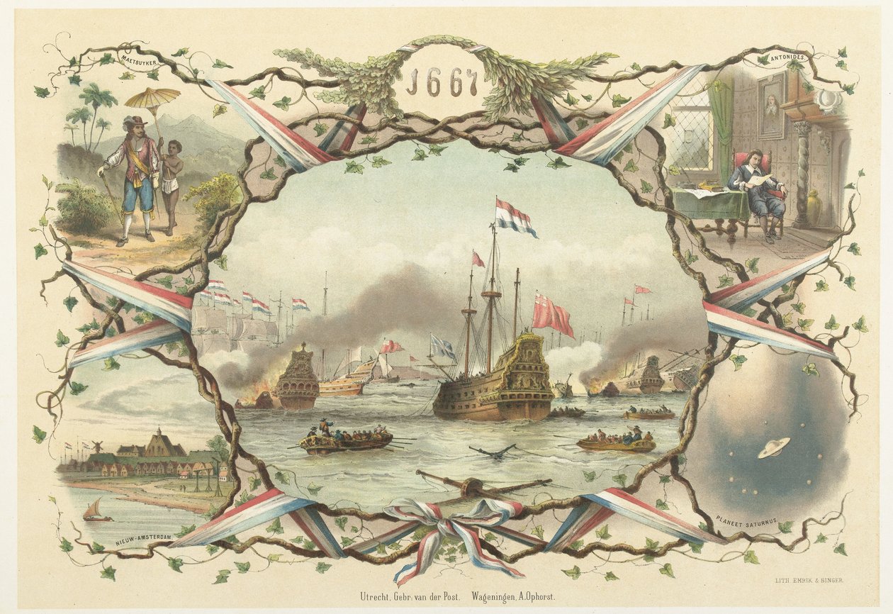 Matka Chathamiin ja kuninkaallisen Kaarlen valloitus, 1667 tekijältä Emrik and Binger