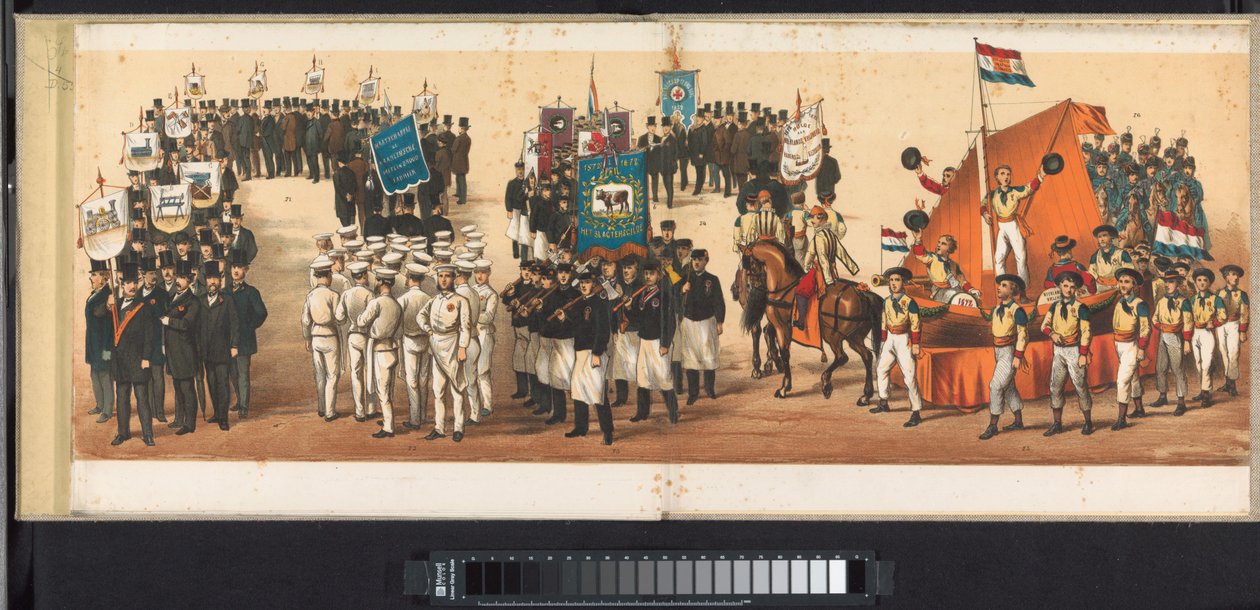 Kulkue Haarlemissa, 1872 (taulu 12) Kulkue pidettiin Haarlemissa 1. huhtikuuta 1872. (sarjan nimi esineellä) tekijältä Emrik and Binger