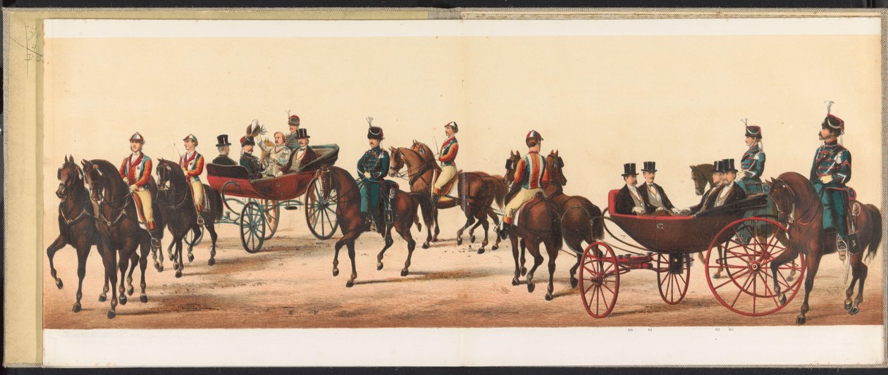 Paraati Haarlemissa, 1872 (levy 8) Kulkue pidettiin Haarlemissa 1. huhtikuuta 1872. (sarjan nimi esineellä) tekijältä Emrik and Binger