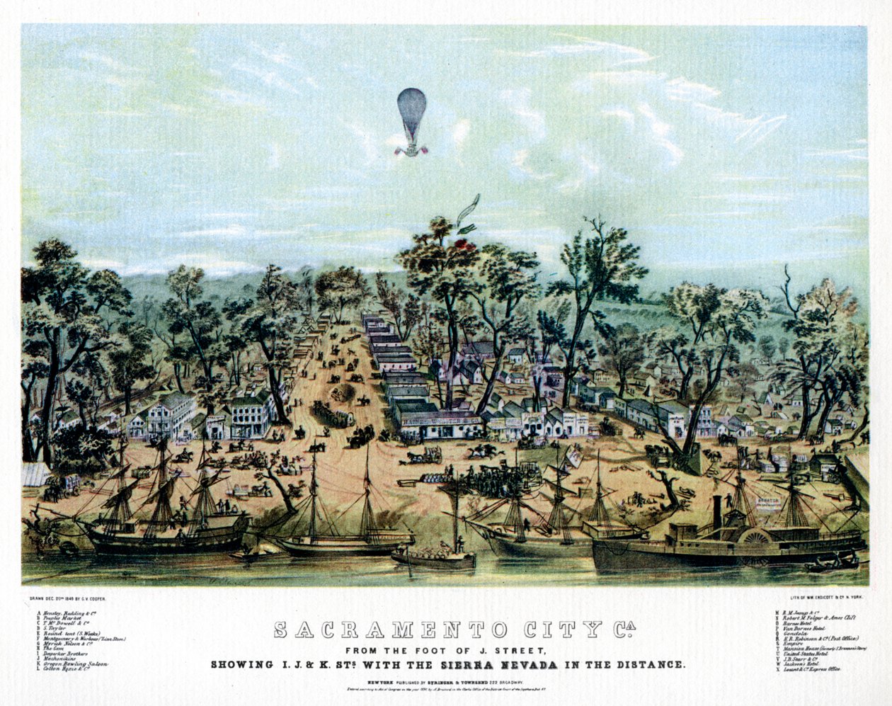Sacramento, Kalifornia, 1849 1937. tekijältä Endicott and Co.