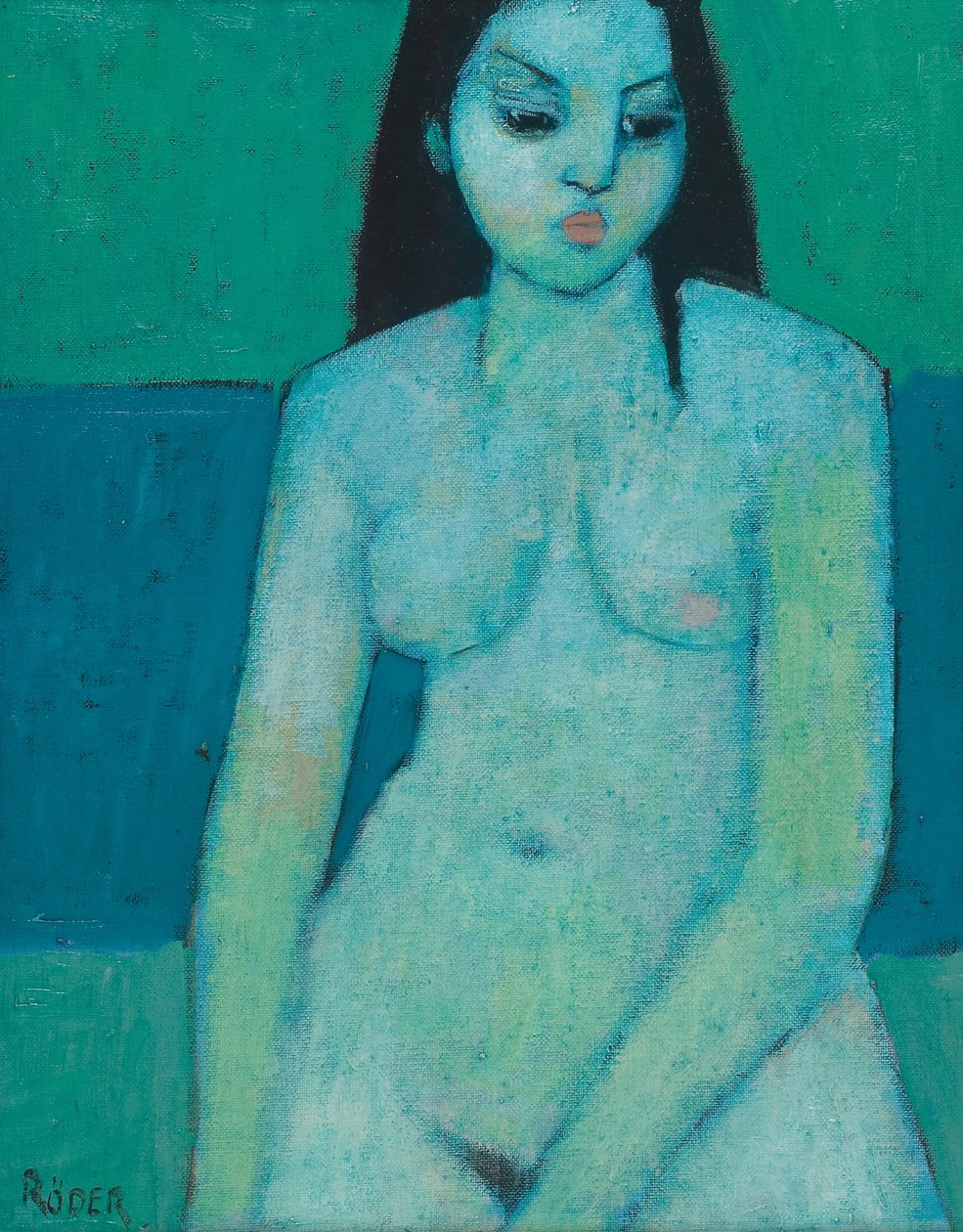 Angelina Nude (öljy levylle) tekijältä Endre Roder