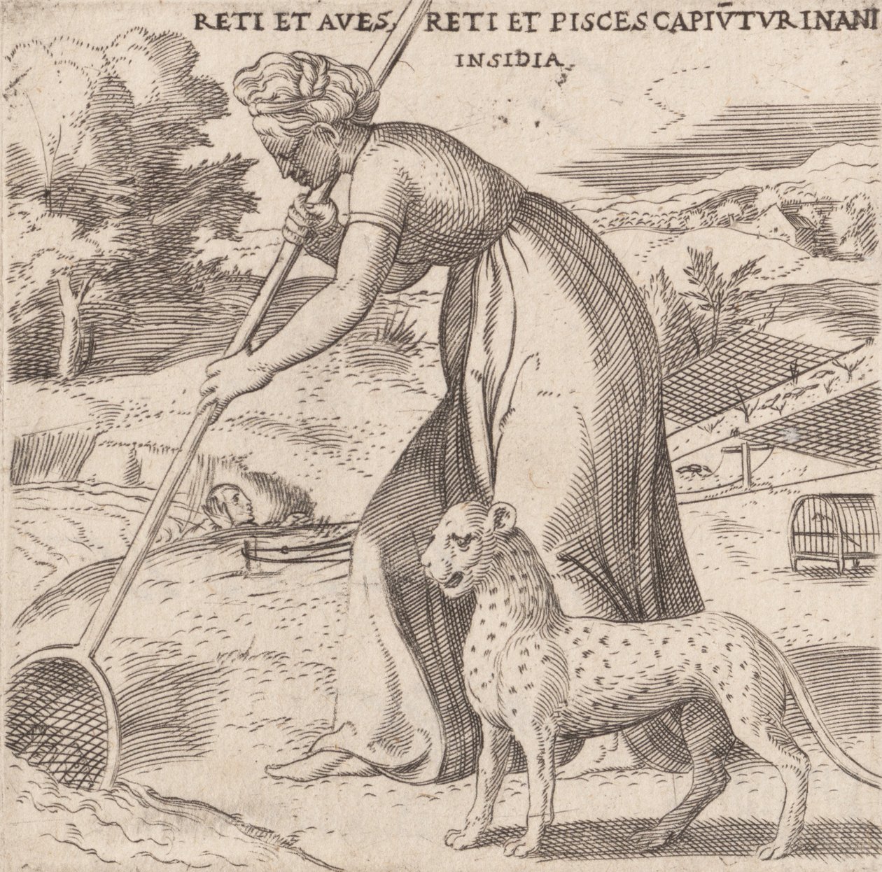 Loukkuun jääminen, n. 1545-50. tekijältä Enea Vico