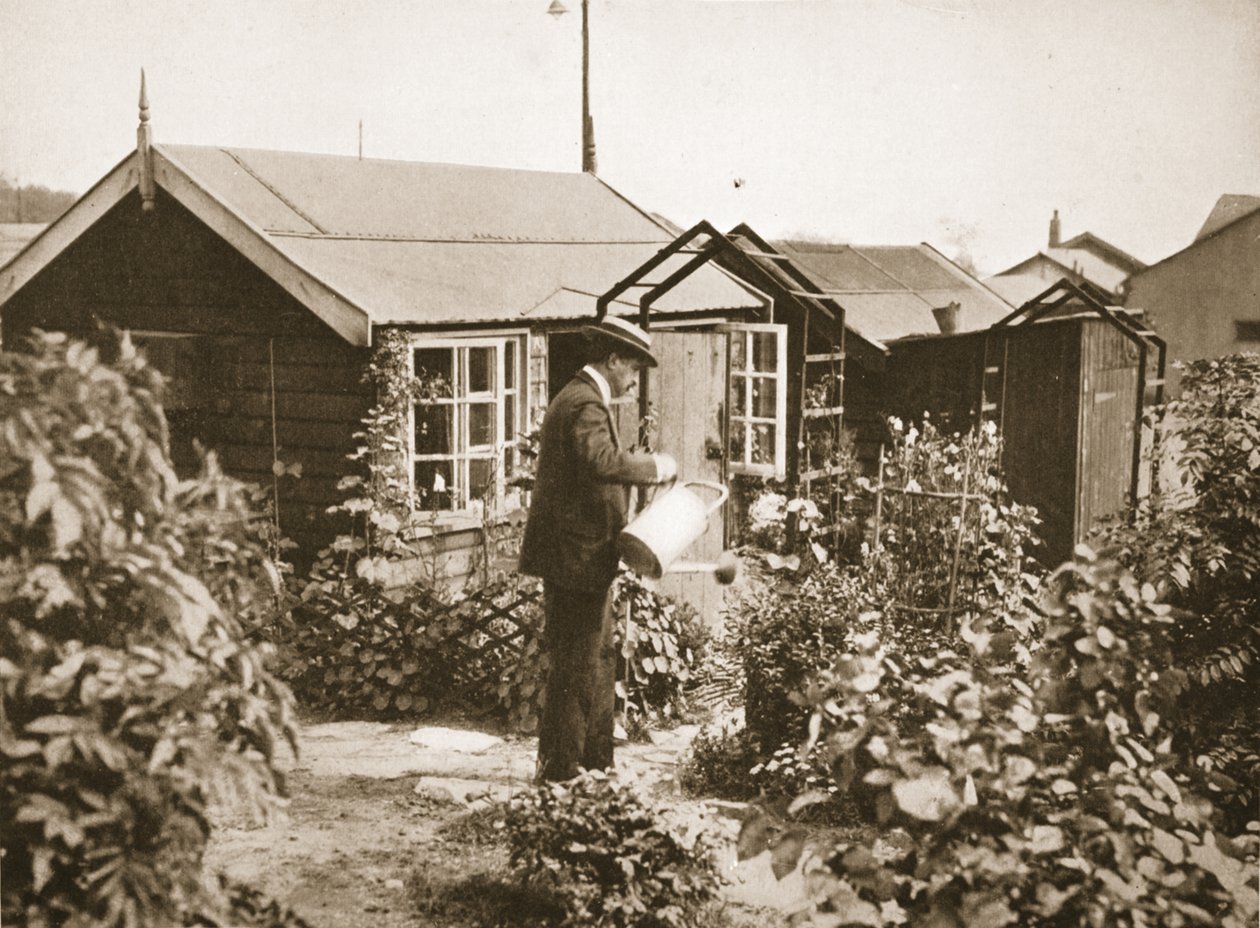 Chalet in the Gardens, Lofthouse Park, kuvitus saksalaisista vangeista Isossa-Britanniassa (syväpaino) tekijältä English Photographer