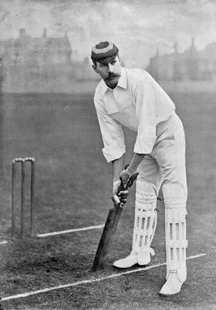 A.E. Stoddart, Famous Cricketers and Cricket Grounds, julkaisija Hudson and Kearns, 1895 tekijältä English Photographer