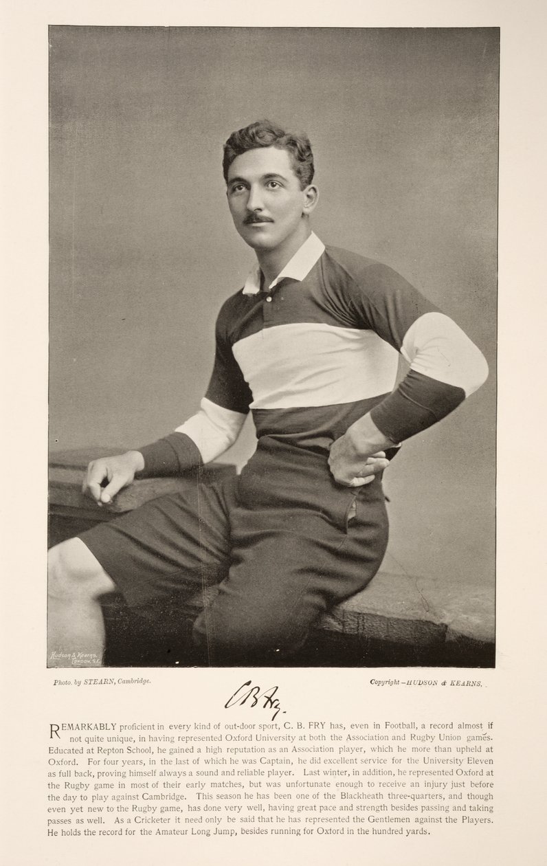 C.B. Fry, Famous Footballers, 1895 tekijältä English Photographer