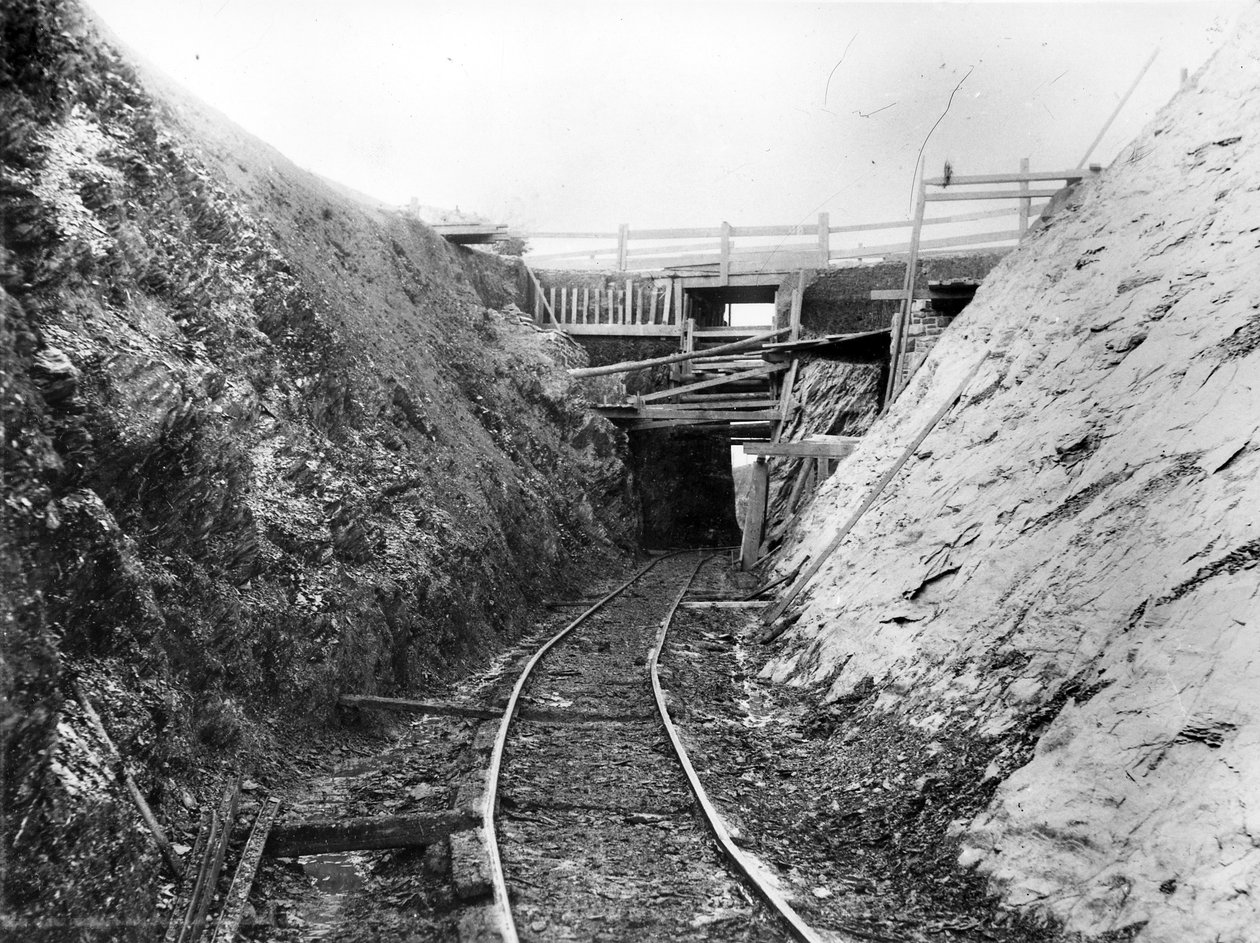 Lynton und Barnstaple Railwayn rakentaminen, n. 1897 tekijältä English Photographer