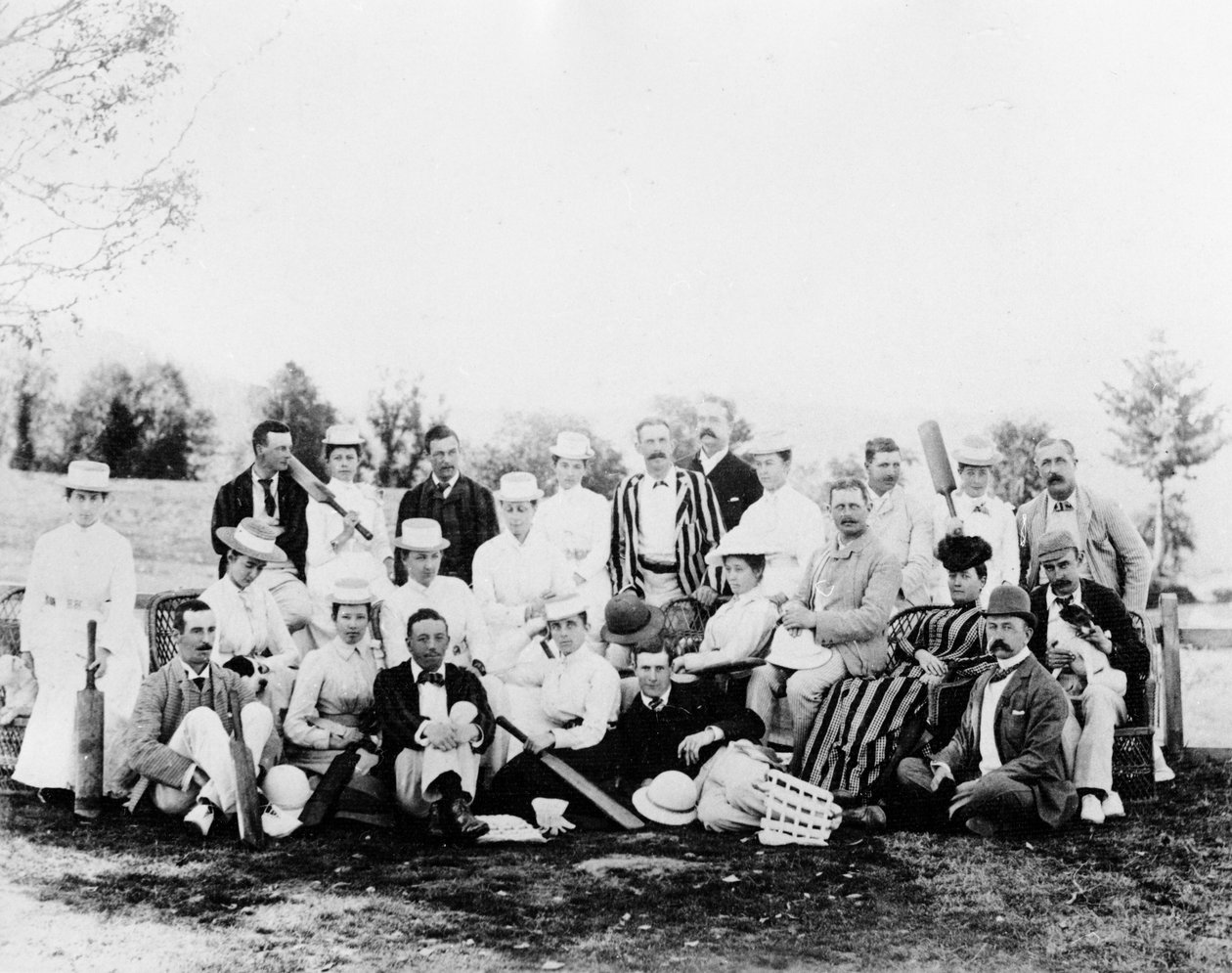 Krikettibileet, noin 1870-90-luvut tekijältä English Photographer