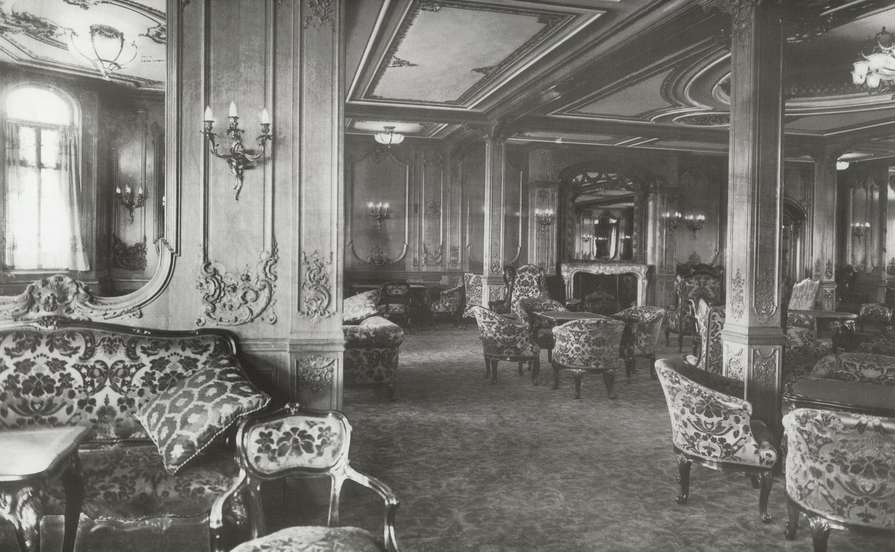 First Class Lounge, RMS Titanic, 4. tammikuuta 1912 tekijältä English Photographer