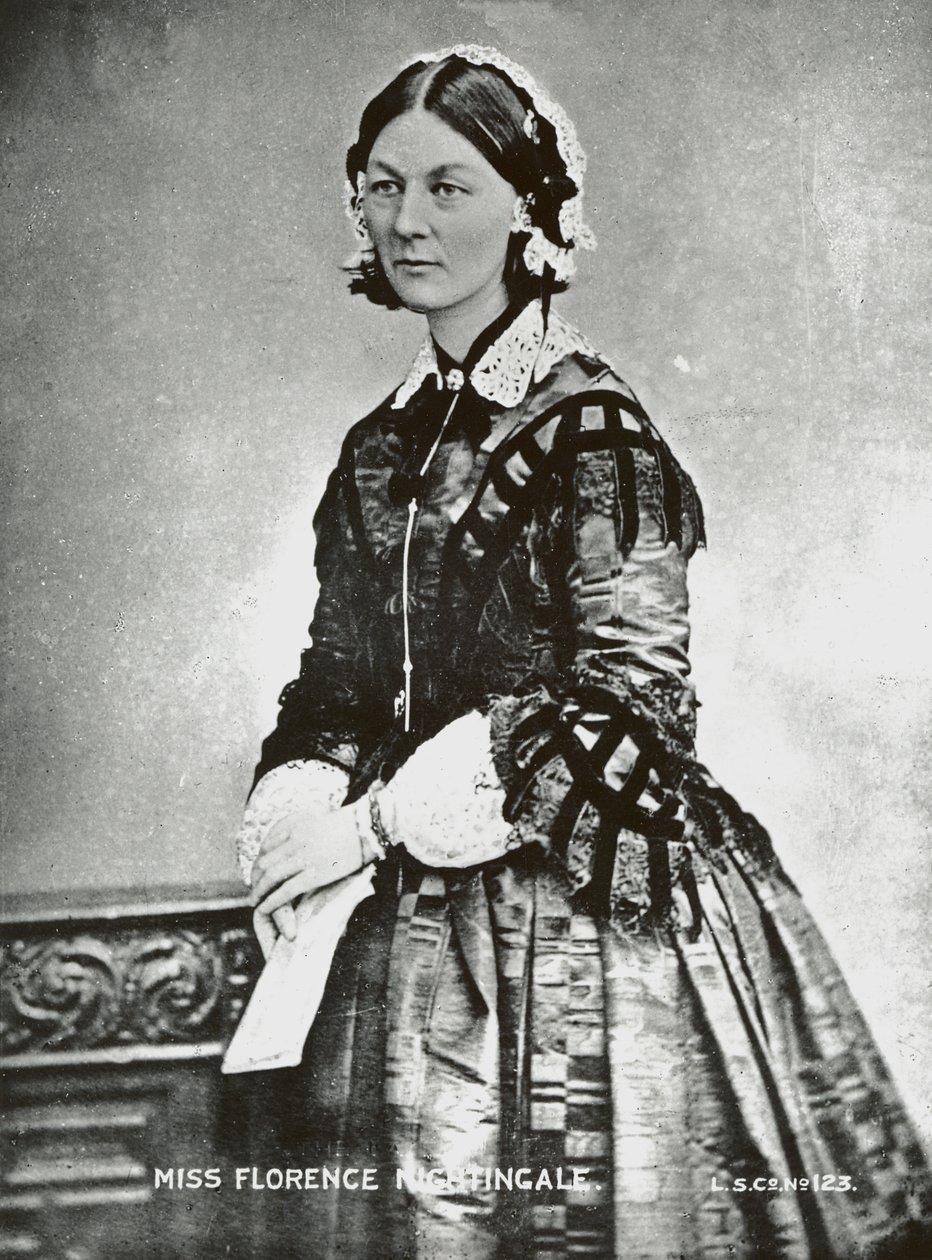 Florence Nightingale, noin 1860 tekijältä English Photographer