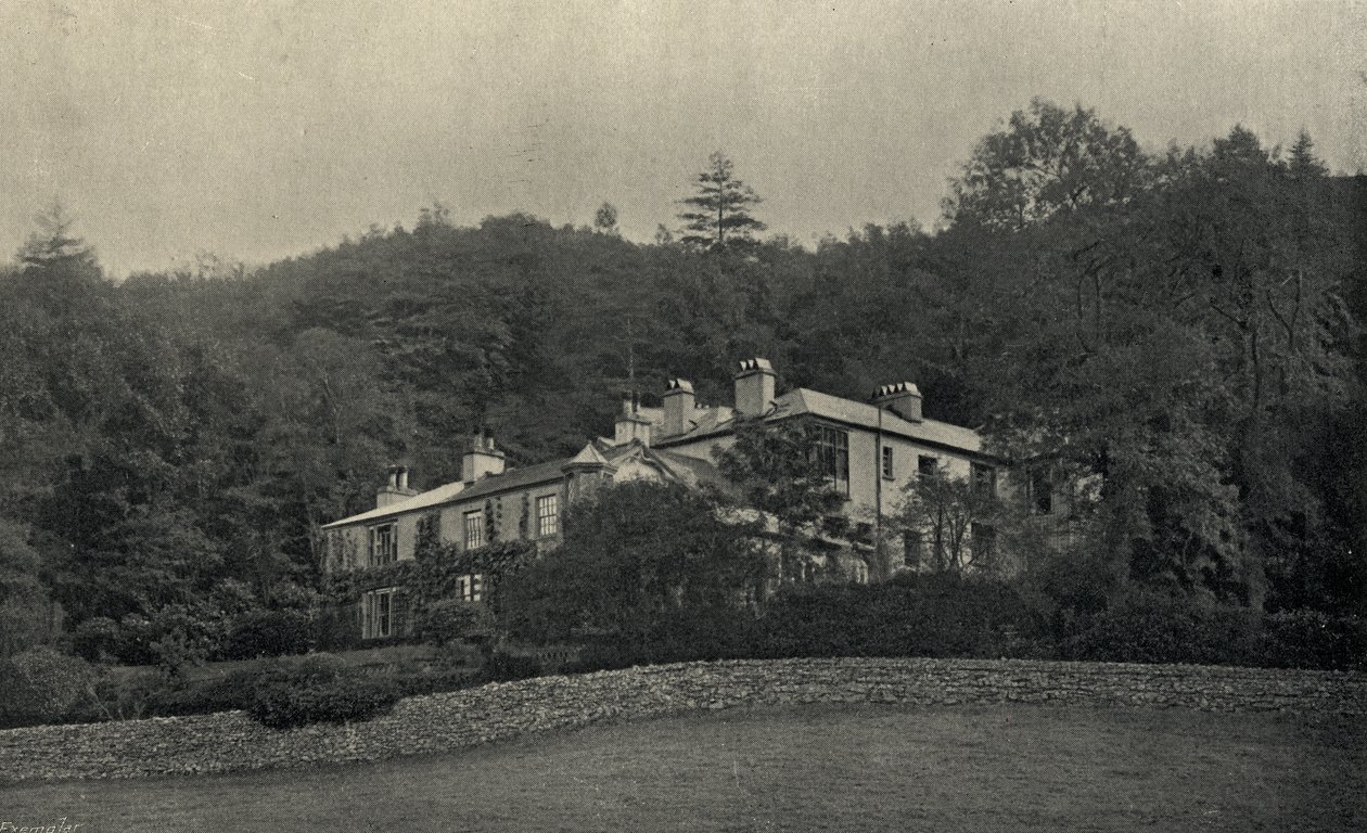 John Ruskinin (1819-1900) kotona Brantwoodissa tekijältä English Photographer