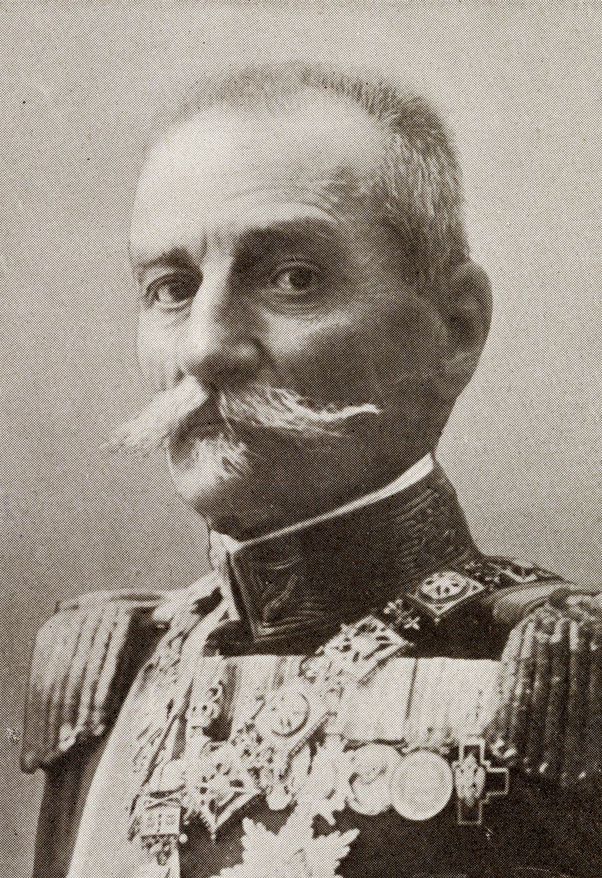 Serbian kuningas Pietari I, vuodelta 1912, julkaistu Lontoossa 1913 tekijältä English Photographer