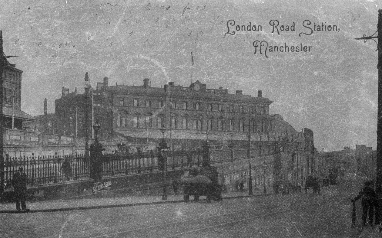 London Roadin asema, Manchester, noin 1910 tekijältä English Photographer