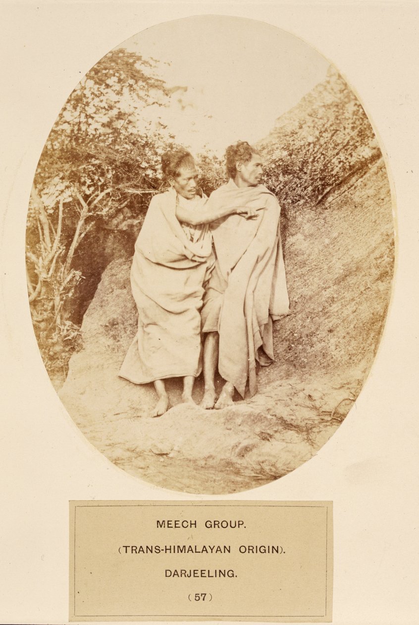 Meech Group (Trans-Himalayan Origin), Darjeeling, The People of India, kirjoittanut J. Forbes Watson, julkaistu 1868 (albumiprintti) tekijältä English Photographer