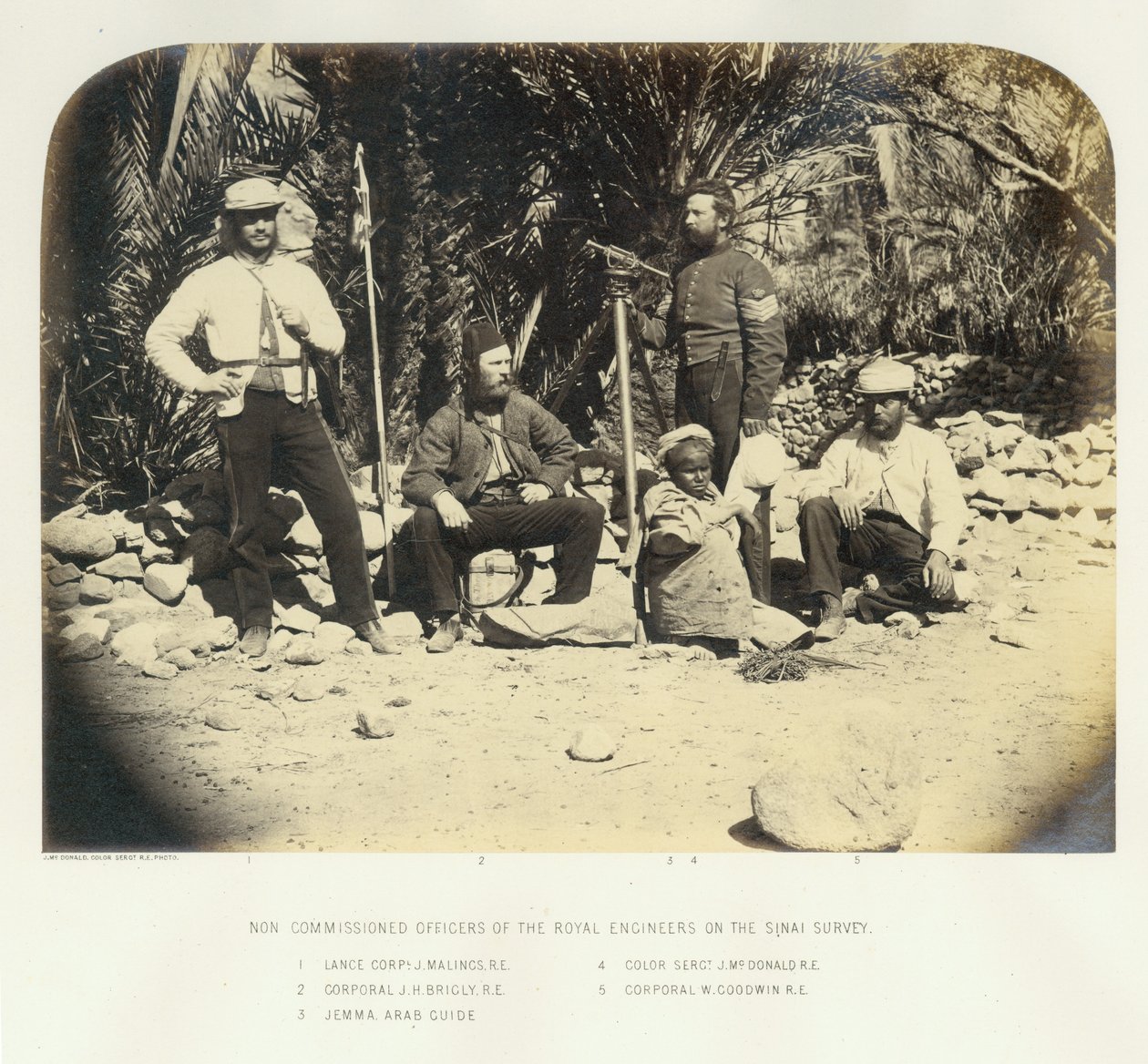 Sinai Survey Expeditionin jäsenet, 1868 tekijältä English Photographer