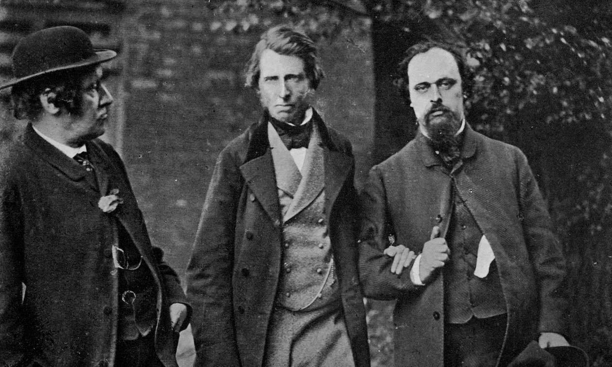 Muotokuva William Bell Scottista, John Ruskinista ja Dante Gabriel Rossetista, 1864 tekijältä English Photographer