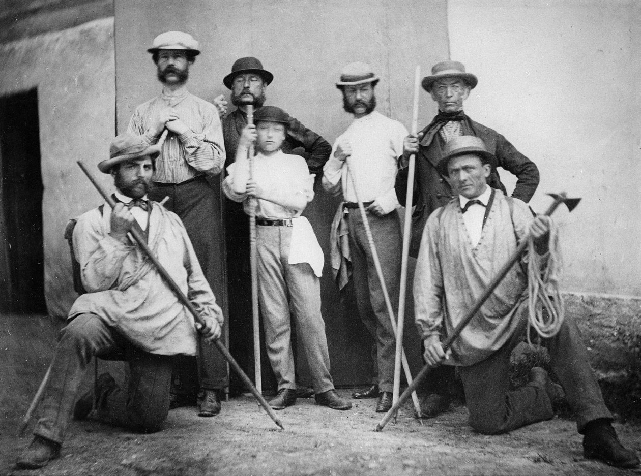 Prinssi Arthurin tutkimusmatka Mont Blancille, noin 1865 tekijältä English Photographer