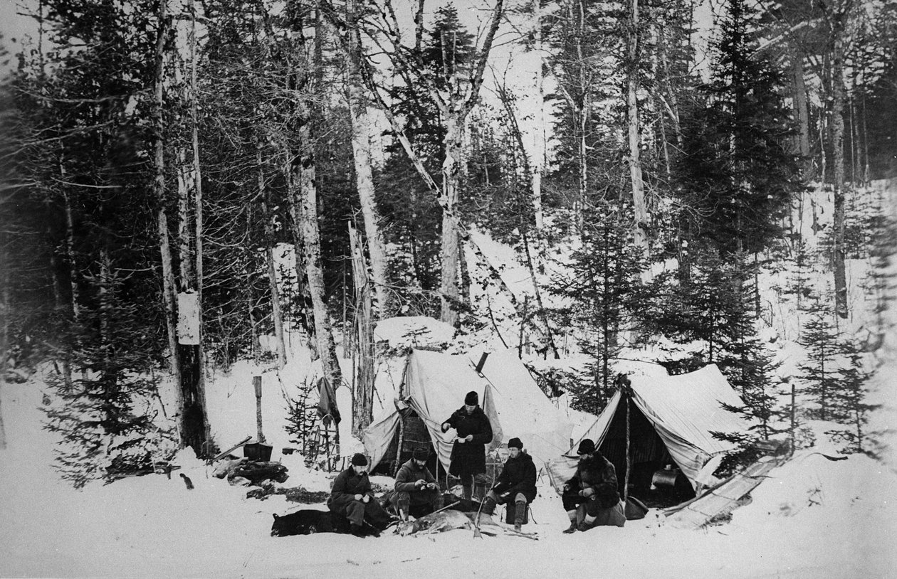 Prinssi Arthurin hirvenmetsästysretki Kanadassa, n. 1870 tekijältä English Photographer