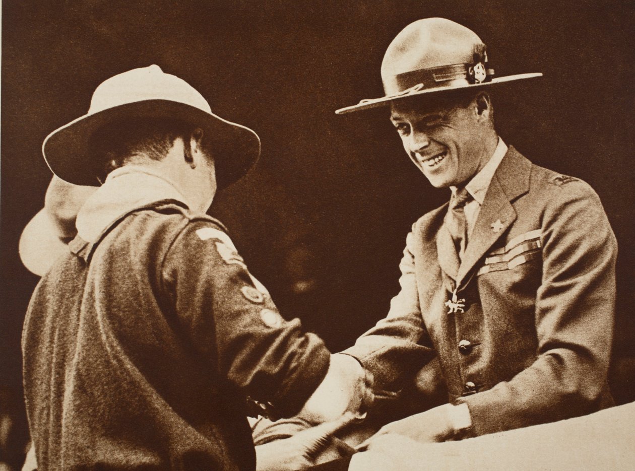 Prinssi Edward Walesin partiojohtajan kanssa, 1926 tekijältä English Photographer