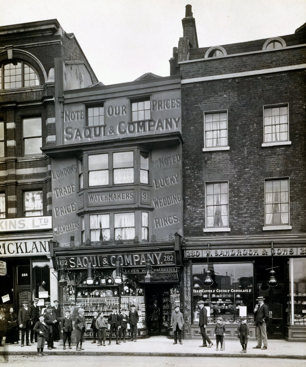 Saqui und Company, 282 Bishopsgate, Lontoo, 1900-luvun alku tekijältä English Photographer