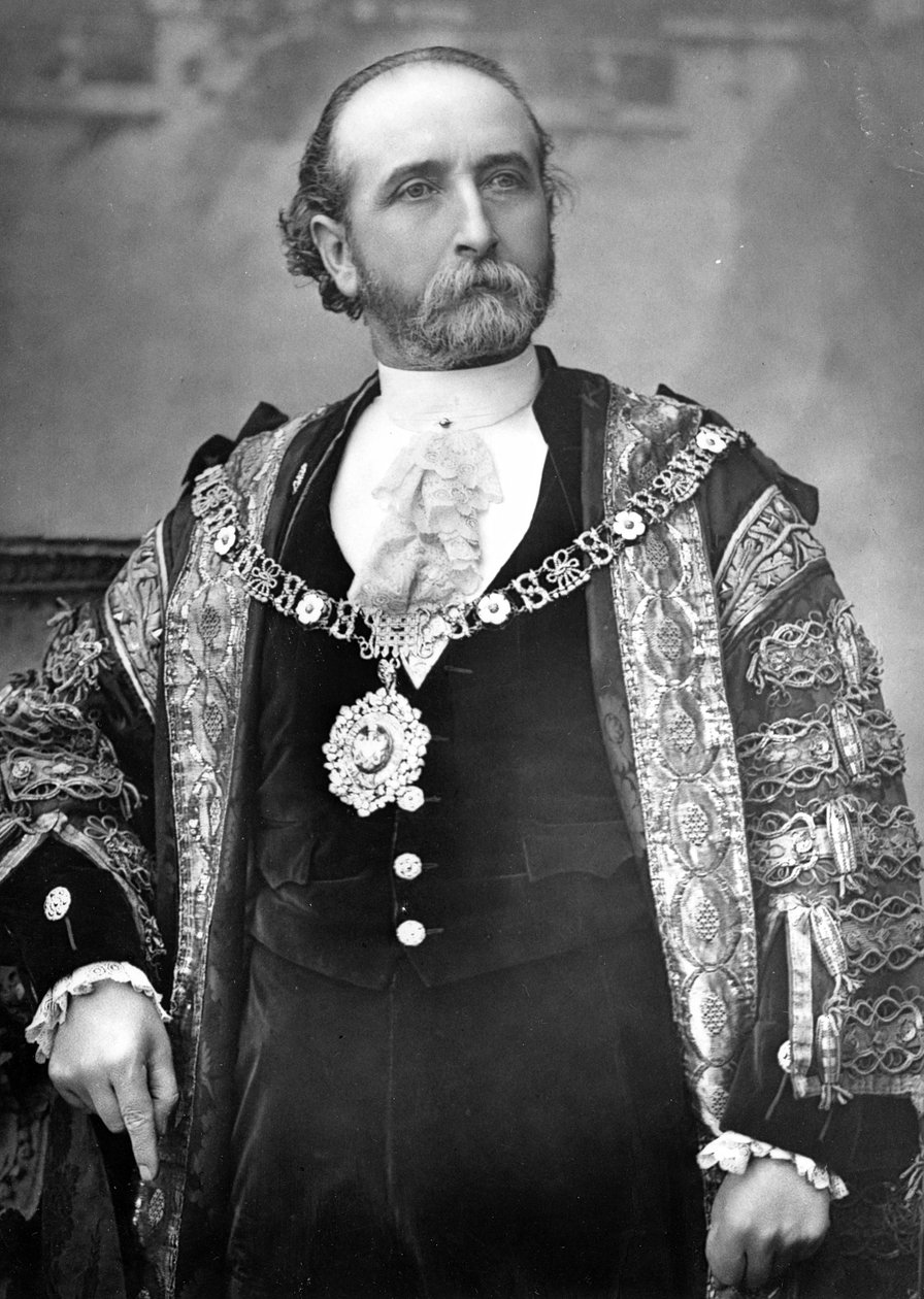 Sir James Whitehead, Lontoon pormestari, n. 1888-9 tekijältä English Photographer