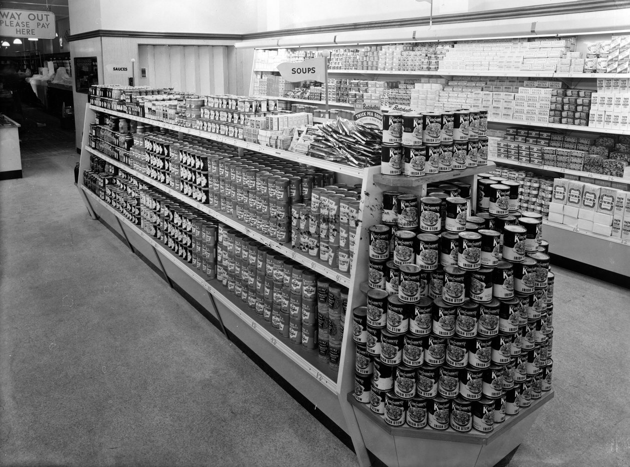 Keittokäytävä, Woolworths-myymälä, 1956 tekijältä English Photographer